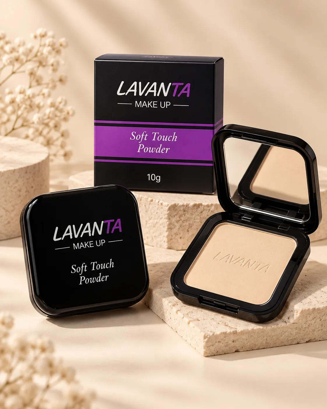 LAVANTA Compact Powder - 01 - Natural Beige - product